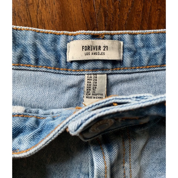 Forever 21 Light-Wash High Waisted Shorts - Picture 3 of 3